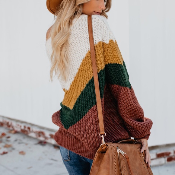 Fall  Chevron Sweater - Picture 3 of 8